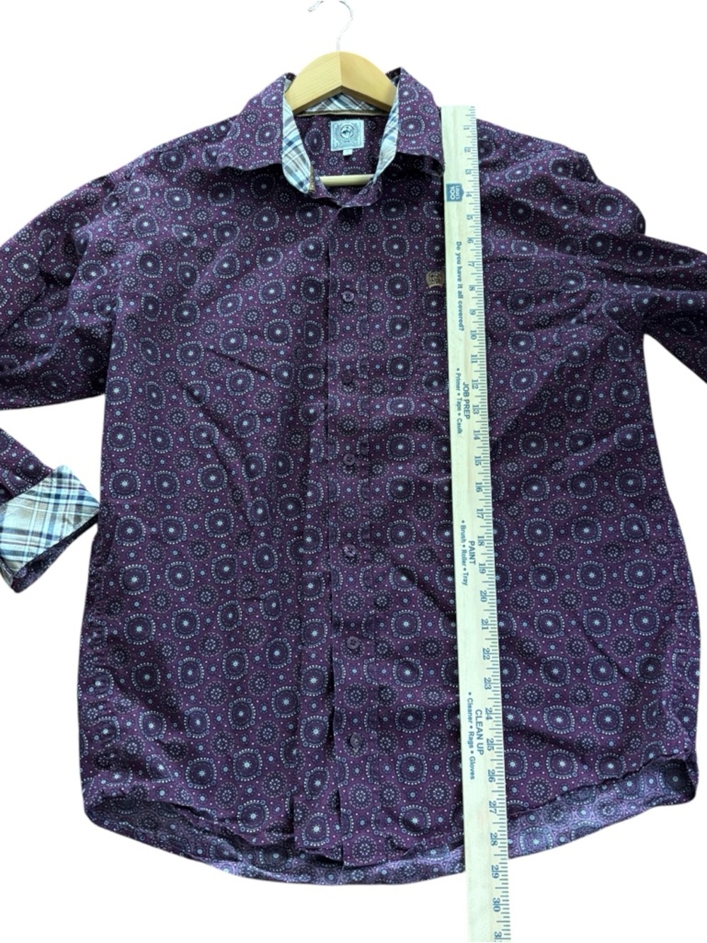 Cinch Men's Western button up shirt Printed 100% cotton men’s size S - Picture 7 of 8